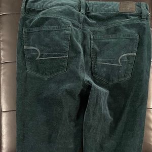 American Eagle Corduroy High Rise Pants Dark Teal